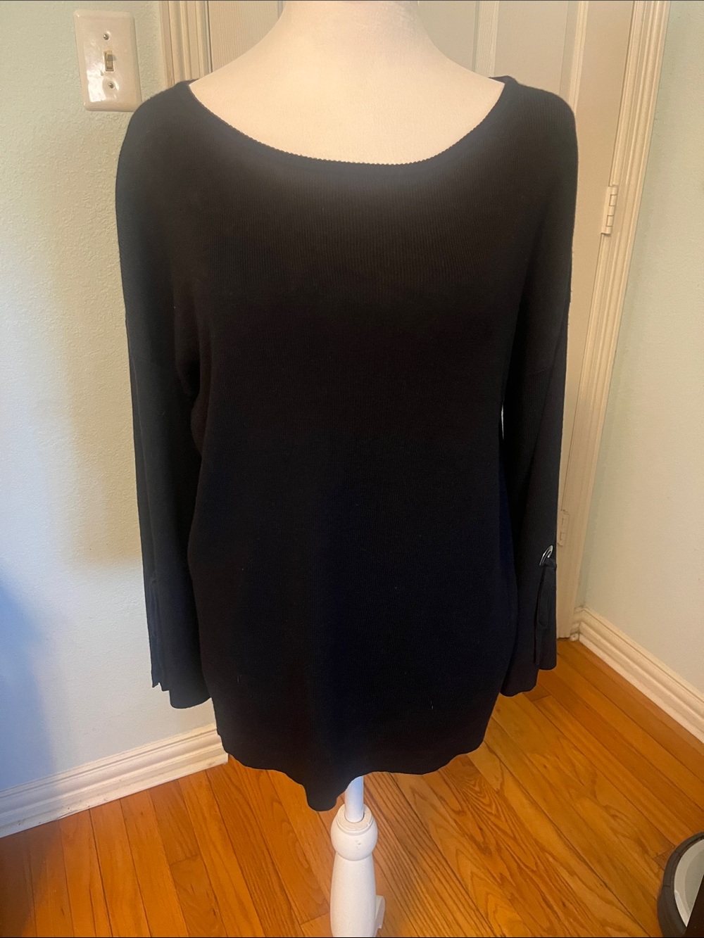 Faded Glory Black Boatneck Sweater